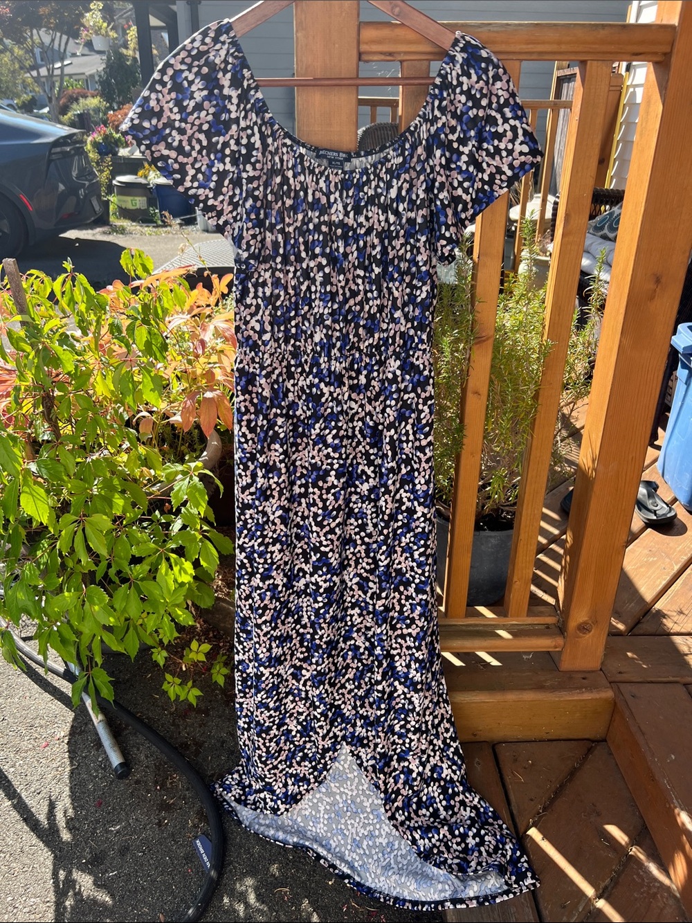 Vintage 90s Beechers Brook Floral Off-Shoulder Maxi Dress - XL"